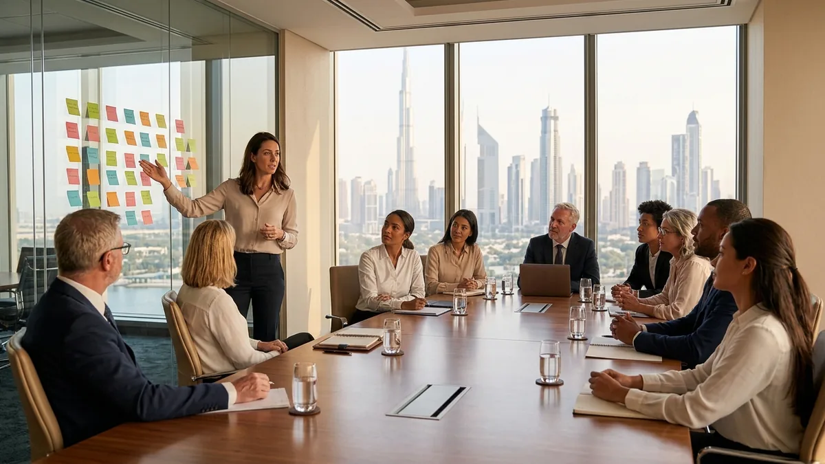 AI readiness assessment workshop with an executive team in Dubai